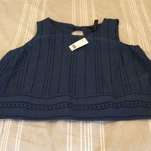 Cute blue tank with unique details